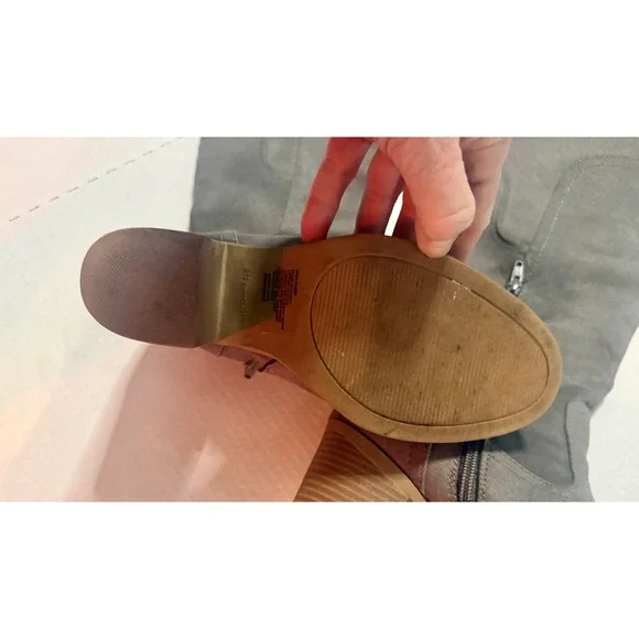 Brand Sugar Women's Platform Over Knee High Grey Faux Suede Boots Size 9 Boho - Picture 9 of 12